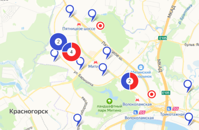 Пятницкое шоссе 36 карта