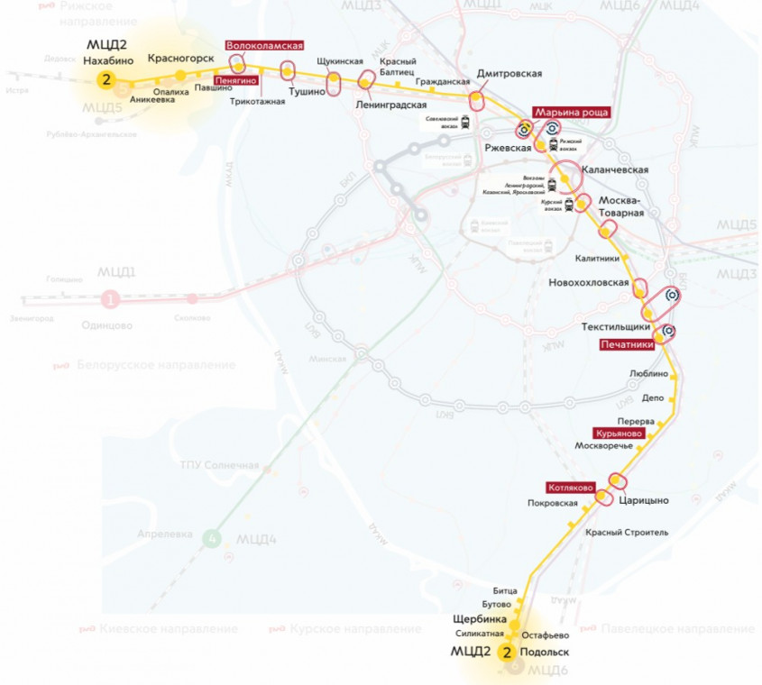 Карта москвы со временем в пути